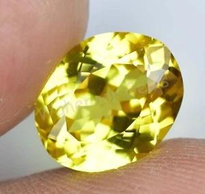 5.75 Ct Natural Ceylon Yellow Sapphire Oval CERTIFIED Flawless Loose Gemstone - Picture 1 of 7