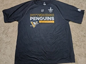 PITTSBURGH PENGUINS Adidas '18 Playoffs Locker Room Issued Dry Fit NEW Shirt L 2 - Picture 1 of 8