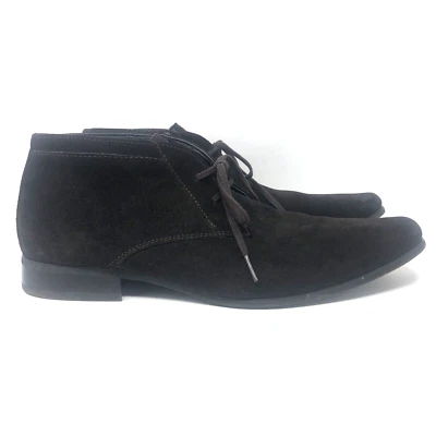 Botas Chukka Calvin Klein Ballard Para Hombre Talla 10 Marrón Oscuro Gamuza Con Cordones Tobillo Foto 1 de 4