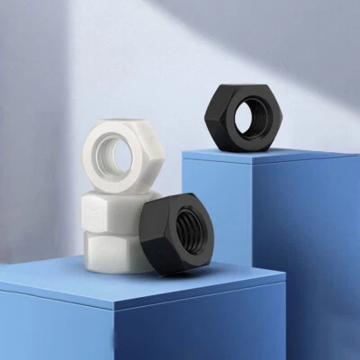 Nylon-Kunststoff Sechskantmuttern M2/M2.5-M20 Sechskantmutter DIN 934 Metrisch - Bild 1 von 4