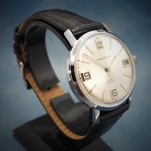 Caravelle 7 Jewel Vintage Mens Watch - Chrome Plated, Date, Runs & Looks Nice - Picture 1 of 11