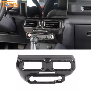 Kit de decoración de cubierta de ventilación de aire de consola central de fibra de carbono para 2024 + Ford Mustang - Imagen 1 de 18