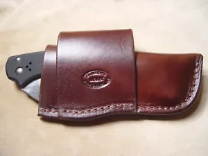 Custom Leather Crossdraw Sheath for Spyderco Tatanka - Picture 1 of 3