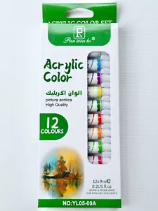 Acrylic paint set for kids art and craft 9x12 ml - Picture 1 of 12