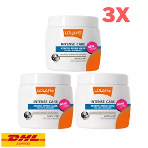 3x Lolane Intense Care Keratin Repair Mask Treatment for Dry Damaged Hair 200ml - Picture 1 of 5