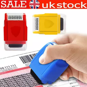 3 Colors Roller Stamp for Privacy Safety Data Blocker ID & Address Protection UK - Picture 1 of 14