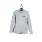 Ll Bean Women's Smooth Rugged Sweater Fleece Full Zip Jacket Polyster Gray Xs