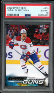 2022 UPPER DECK JURAJ SLAFKOVSKY #451 YOUNG GUNS ROOKIE PSA 10