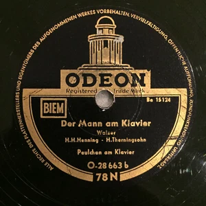 PAULCHEN AM KLAVIER: Der Mann am Klavier / Wir haben ein (Odeon O-28663/10"/NM) - Bild 1 von 2