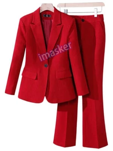 Business Work Wear 2 Piece Set Blazer and Trouser Women Pant Suit Formal - Picture 1 of 30