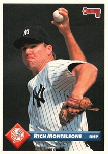 DONRUSS 93 1992 BASEBALL CARD SERIES 2 # 455 RICH MONTELEONE YANKEES - Picture 1 of 2