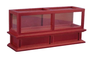 Bambole Casa Contatore Display Cabinet Mogano da Negozio Montaggio Mobili 1:12 - Foto 1 di 8