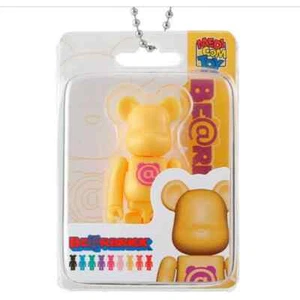 BE@RBRICK Package Bear Brick Yellow Charm Keychain Collection - Picture 1 of 2