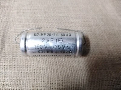 MP / PAPEL EN ACEITE / CONDENSADORES DE AUDIO 2mf / 2uf / 160v BOSCH Foto 1 de 4