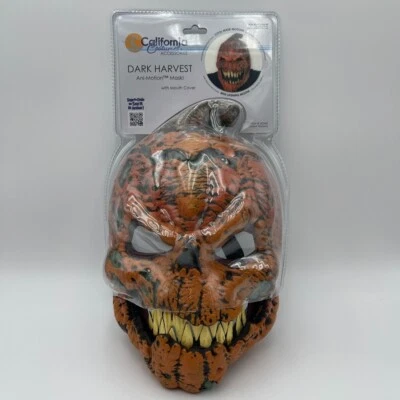 Dark Harvest Pumpkin Any Motion Halloween Mask California Costume Collection NEW - Image 1 of 4