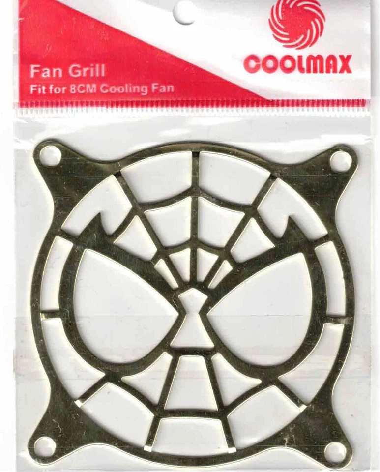Coolmax Gold Spiderman Fan Grill 80mm - Image 1 of 1