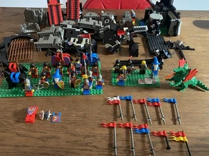 VTG Lego Lot 80’s 90’s Castle Dragon, Mini Figs Lion Knights Wizards Accessories - Picture 1 of 10