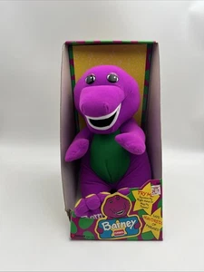 Vintage 1992 sprechender Barney lila Dinosaurier Plüsch 71245 Playskool neu im Karton Neu aus altem Lagerbestand  - Bild 1 von 9