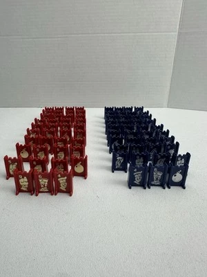 1975 Classic Plastic Stratego Game Replacement  Pieces~39 Red & 39 Blue - Image 1 of 4