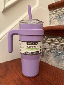 Reduce Cold 24oz Tumbler 3-In-1 Lid Stainless Steel Vacuum Insulated Purple New - Picture 1 of 7