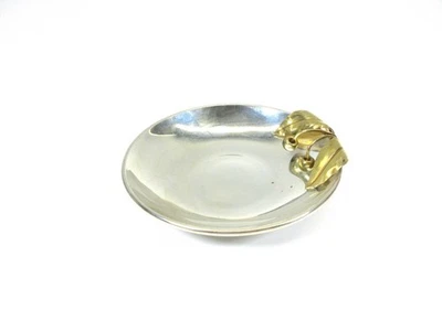 Plato cuenco baratija vintage Cartier plata esterlina con cerezas doradas Foto 1 de 4