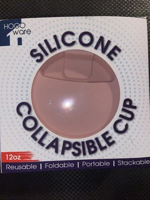 Taza de Silicona Plegable - Rosa, Reutilizable Plegable Taza de Viaje para Camping, Alta... Foto 1 de 4
