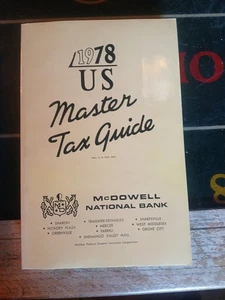 Vintage U.S. MASTER TAX GUIDE BOOK 1978 McDowell National Bank - Picture 1 of 2