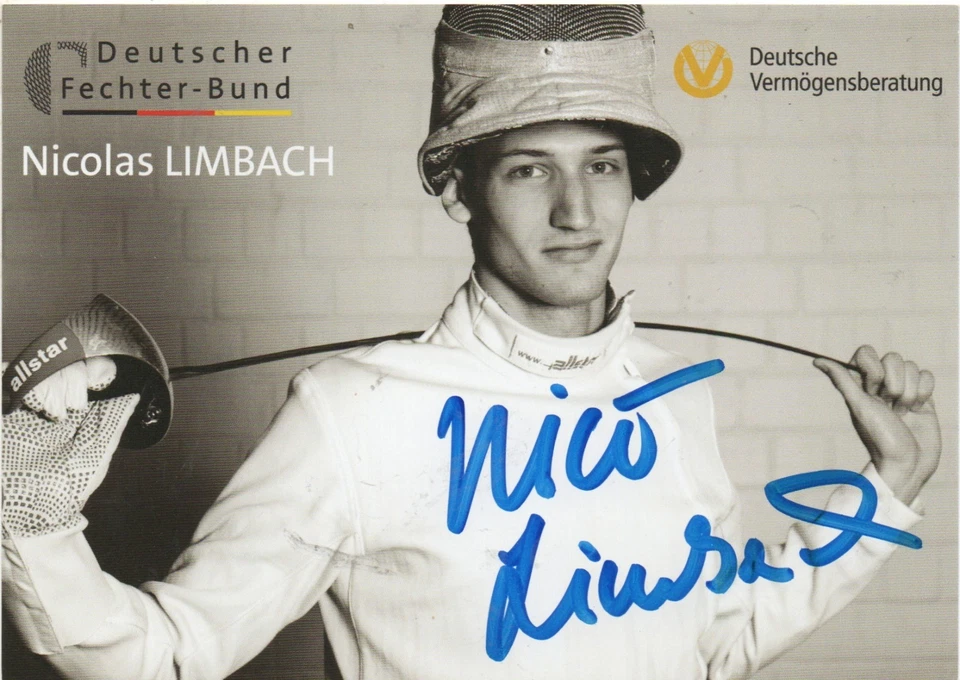 Nicolas Limbach (Fechten Säbel, Weltmeister 2009), sign. AK - Bild 1 von 1