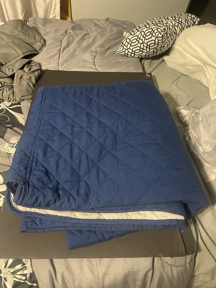 Funda de sofá reversible Loveseat para 2 cojines resistente al agua azul oscuro Foto 1 de 1