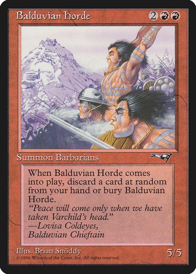 Balduvian Horde Alliances NM Red Rare MAGIC THE GATHERING MTG CARD ABUGames - Image 1 of 1