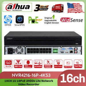Dahua NVR4216-16P-4KS3 16CH 1HE 16PoE 2HDDs Lite Netzwerk Videorecorder Heatmap - Bild 1 von 9
