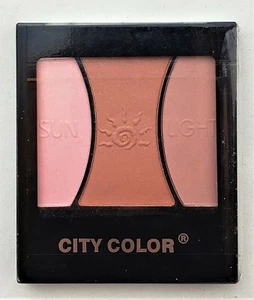 City Color Sunlight Trio Blush Highlighter & Bronzer Light Pink Quick Shipping - Picture 1 of 3