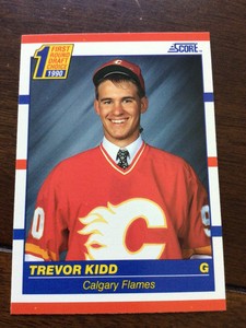 1990-91 Score Hockey Trevor Kidd Rookie RC calgary flames #438