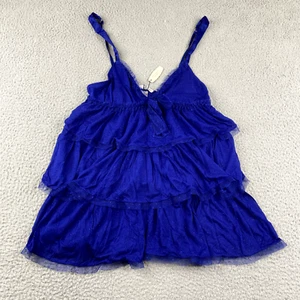 Victorias Secret Nightgown Women Medium Blue Shimmery Babydoll Coquette Romantic - Picture 1 of 12