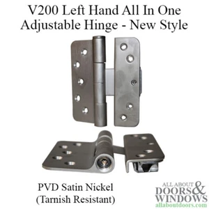 V200 Left Hand All In One Adjustable Hinge, New Style - Choose Color - Picture 1 of 24