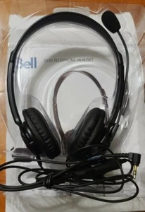 Bell Duo Telephone On-Ear Headset with In-Line Controls & 2.5mm Connection - Blk - Picture 1 of 5
