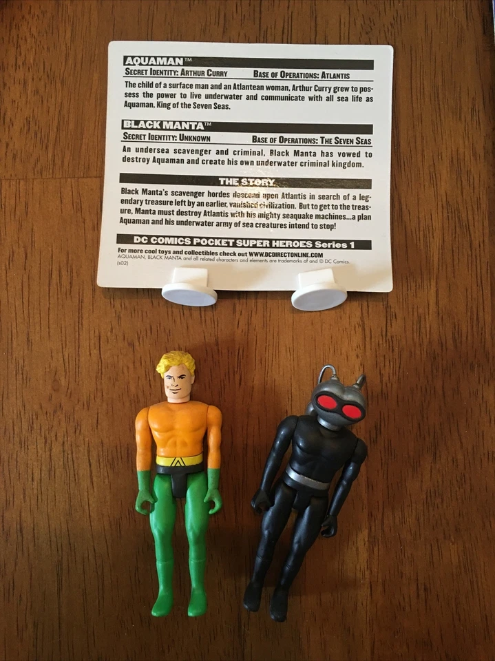Figuras DC Direct Pocket Super Heroes Aquaman Manta Negra 2003 Serie 1 Foto 1 de 1