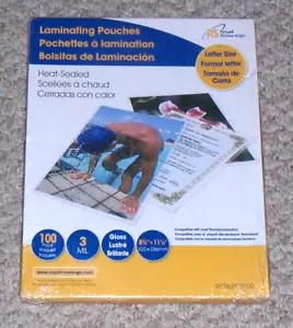 RS Royal Sovereign LAMINATING POUCHES .. Letter Size-3 MIL-100 Pack-Gloss ..New - Picture 1 of 2