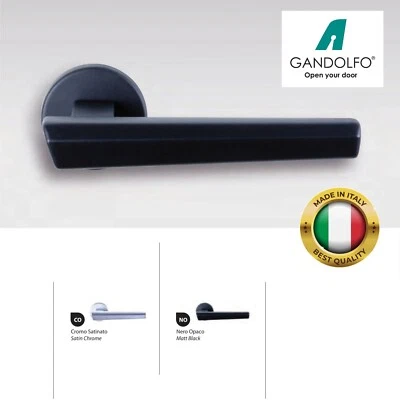 Coppia maniglie maniglia per porte interne modello AURORA in zama design moderno - Immagine 1 di 2