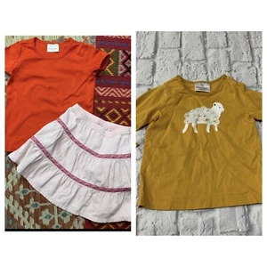 Hanna Andersson Lot Shirt Skirt Girls 2/4 - Picture 1 of 10