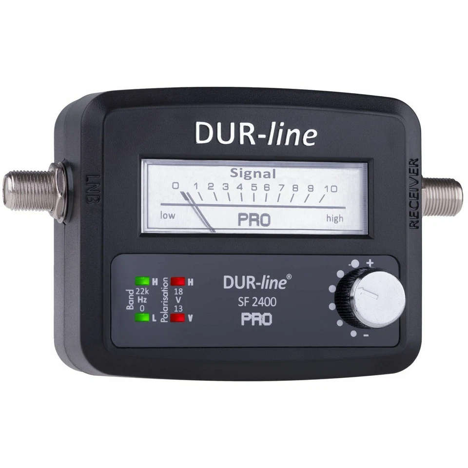 DUR-line SF 2400 Pro Satfinder mit Zeiger- und LED-Anzeige (100514)
