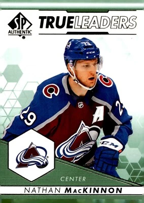 Nathan MacKinnon - 2022-23 SP Authentic True Leaders Green Parallel Card #TL-18 - Image 1 of 2