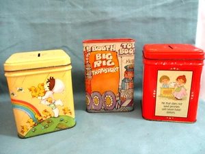 Vintage - Hallmark  3  Tin Coin Banks - Picture 1 of 6
