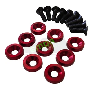 Kit Bulloni Baia Motore Mini R59 Roadster Rondelle Rosse + Bulloni M6 Nero 18pz - Foto 1 di 9