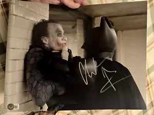 Beckett certified Christian Bale Dark Knight Batman Joker photo 11x14 DC Signed - Picture 1 of 1