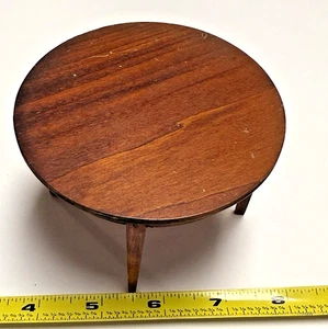 OLD VINTAGE ANTIQUE DOLL HOUSE TYNIETOY ROUND DINING ROOM TABLE - Picture 1 of 6