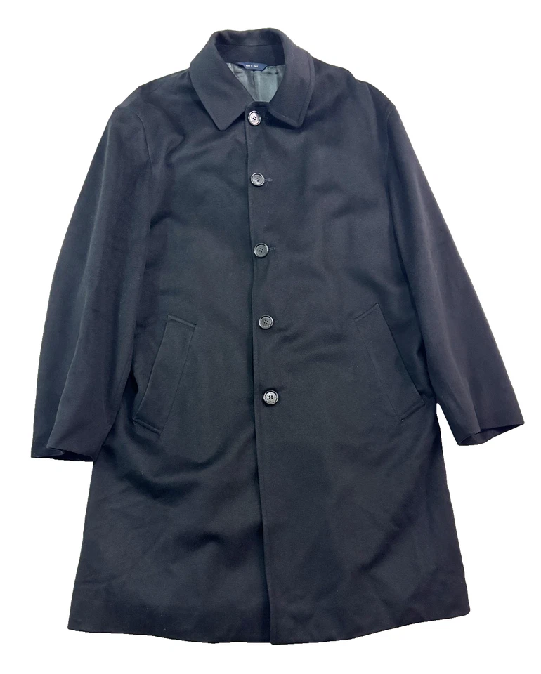 Черное пальто Brooks Brothers Loro Piana Storm System 38R верхнее пальто шерсть Италия - Изображение 1 из 4