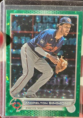 2022 Topps Series 1 - Andrelton Simmons #306 Green Foil /499 - Image 1 of 3