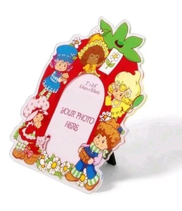 NEW Strawberry Shortcake And Friends MAGNET Picture Frame 6"X5" Acrylic Flowers - Picture 1 of 5