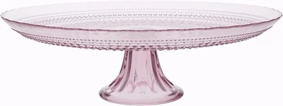 Fortessa Jupiter бисер Hobnail стекла, 13 дюймов торт стойка, розовый - Изображение 1 из 3